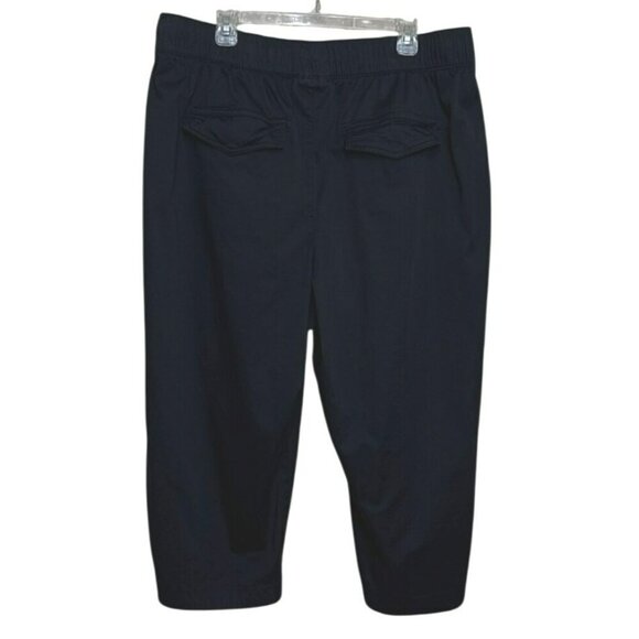 Lane Bryant Womens Crop Pants Size 18 Black Drawstring Relaxed Elastic Waist - Picture 8 of 12